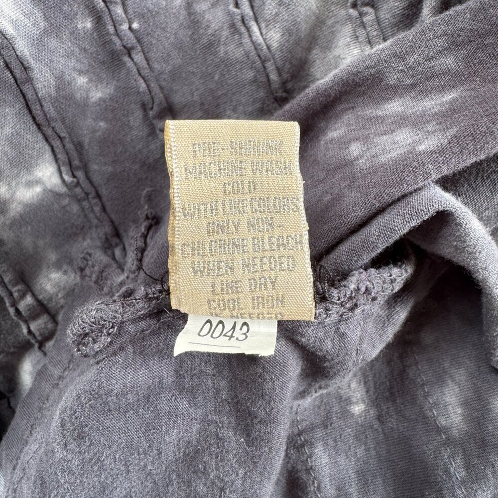 Lula-B Tie Dye Raw Edge Seams 3/4 Sleeve Top - X - Picture 7 of 7